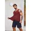imageCOOFANDY Mens Workout Tank Tops 2 Pack Gym Muscle Sleeveless Shirt Casual Stringer Athletic Tee Shirts SummerBlack Wine Red