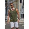 imageCOOFANDY Mens Workout Tank Tops 2 Pack Gym Muscle Sleeveless Shirt Casual Stringer Athletic Tee Shirts SummerBlackarmy Green
