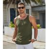 imageCOOFANDY Mens Workout Tank Tops 2 Pack Gym Muscle Sleeveless Shirt Casual Stringer Athletic Tee Shirts SummerBlackarmy Green