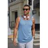 imageCOOFANDY Mens Workout Tank Tops 2 Pack Gym Muscle Sleeveless Shirt Casual Stringer Athletic Tee Shirts SummerDark Grey Light Blue