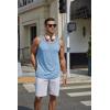 imageCOOFANDY Mens Workout Tank Tops 2 Pack Gym Muscle Sleeveless Shirt Casual Stringer Athletic Tee Shirts SummerDark Grey Light Blue