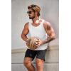 imageCOOFANDY Mens Workout Tank Tops 2 Pack Gym Muscle Sleeveless Shirt Casual Stringer Athletic Tee Shirts SummerWhite