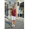 imageCOOFANDY Mens Workout Tank Tops Cotton 3 Pack Soft Muscle Shirt Sleeveless Classic T Shirts Gym Athletic TankBlack Wine Red
