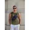 imageCOOFANDY Mens Workout Tank Tops Cotton 3 Pack Soft Muscle Shirt Sleeveless Classic T Shirts Gym Athletic TankBlackArmy Green