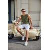 imageCOOFANDY Mens Workout Tank Tops Cotton 3 Pack Soft Muscle Shirt Sleeveless Classic T Shirts Gym Athletic TankBlackLight GreyArmy Green