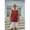 imageCOOFANDY Mens Workout Tank Tops Cotton 3 Pack Soft Muscle Shirt Sleeveless Classic T Shirts Gym Athletic TankBlackMedium Grey Wine Red