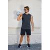 imageCOOFANDY Mens Workout Tank Tops Cotton 3 Pack Soft Muscle Shirt Sleeveless Classic T Shirts Gym Athletic TankBlackNavyMedium Grey