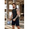imageCOOFANDY Mens Workout Tank Tops Cotton 3 Pack Soft Muscle Shirt Sleeveless Classic T Shirts Gym Athletic TankBlackWhiteArmy Green
