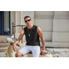 imageCOOFANDY Mens Workout Tank Tops Cotton 3 Pack Soft Muscle Shirt Sleeveless Classic T Shirts Gym Athletic TankBlackWhiteLight Grey
