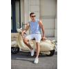 imageCOOFANDY Mens Workout Tank Tops Cotton 3 Pack Soft Muscle Shirt Sleeveless Classic T Shirts Gym Athletic TankWhiteLight Blue