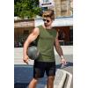 imageCOOFANDY Mens Workout Tank Tops Pack Dry Fit Sleeveless Muscle Gym Shirts Stretch Bodybuilding TeeArmy Green