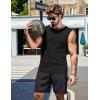 imageCOOFANDY Mens Workout Tank Tops Pack Dry Fit Sleeveless Muscle Gym Shirts Stretch Bodybuilding TeeBlack
