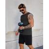 imageCOOFANDY Mens Workout Tank Tops Pack Dry Fit Sleeveless Muscle Gym Shirts Stretch Bodybuilding TeeBlackarmy Green