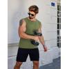 imageCOOFANDY Mens Workout Tank Tops Pack Dry Fit Sleeveless Muscle Gym Shirts Stretch Bodybuilding TeeBlackarmy Green