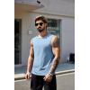 imageCOOFANDY Mens Workout Tank Tops Pack Dry Fit Sleeveless Muscle Gym Shirts Stretch Bodybuilding TeeNavylight Blue
