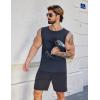 imageCOOFANDY Mens Workout Tank Tops Pack Dry Fit Sleeveless Muscle Gym Shirts Stretch Bodybuilding TeeNavylight Blue