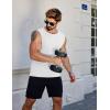 imageCOOFANDY Mens Workout Tank Tops Pack Dry Fit Sleeveless Muscle Gym Shirts Stretch Bodybuilding TeeWhite