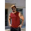 imageCOOFANDY Mens Workout Tank Tops Pack Dry Fit Sleeveless Muscle Gym Shirts Stretch Bodybuilding TeeWine Red