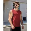 imageCOOFANDY Mens Workout Tank Tops Pack Dry Fit Sleeveless Muscle Gym Shirts Stretch Bodybuilding TeeWine Red