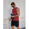 imageCOOFANDY Mens Workout Tank Tops Pack Dry Fit Sleeveless Muscle Gym Shirts Stretch Bodybuilding TeeWine Red