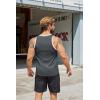 imageCOOFANDY Mens Workout Tank Tops Pack Dry Fit Sleeveless Running Shirts Gym Muscle Bodybuilding T ShirtsBlackDark GreyWine Red