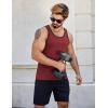 imageCOOFANDY Mens Workout Tank Tops Pack Dry Fit Sleeveless Running Shirts Gym Muscle Bodybuilding T ShirtsBlackDark GreyWine Red