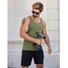imageCOOFANDY Mens Workout Tank Tops Pack Dry Fit Sleeveless Running Shirts Gym Muscle Bodybuilding T ShirtsBlackGreyArmy Green