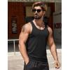 imageCOOFANDY Mens Workout Tank Tops Pack Dry Fit Sleeveless Running Shirts Gym Muscle Bodybuilding T ShirtsBlackGreyArmy Green