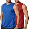 imageCOOFANDY Mens Workout Gym Tank Tops Dry Fit Pack Sleeveless Muscle Shirts Breathable Running TankBlueRed