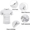 imageCOOFANDY Mens 3 Pack Workout T Shirts Short Sleeve Gym Bodybuilding Muscle Shirt Base Layer Fitness Tee Tops01blackWhiteDark Grey