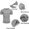 imageCOOFANDY Mens 3 Pack Workout T Shirts Short Sleeve Gym Bodybuilding Muscle Shirt Base Layer Fitness Tee Tops02blackNavy BlueGrey