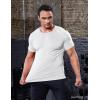 imageCOOFANDY Mens 3 Pack Workout T Shirts Short Sleeve Gym Bodybuilding Muscle Shirt Base Layer Fitness Tee TopsBlack01dark GreyPink