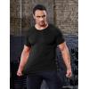 imageCOOFANDY Mens 3 Pack Workout T Shirts Short Sleeve Gym Bodybuilding Muscle Shirt Base Layer Fitness Tee TopsBlackBlackBlack
