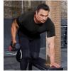 imageCOOFANDY Mens 3 Pack Workout T Shirts Short Sleeve Gym Bodybuilding Muscle Shirt Base Layer Fitness Tee TopsBlackBlackBlack