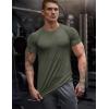 imageCOOFANDY Mens 3 Pack Workout T Shirts Short Sleeve Gym Bodybuilding Muscle Shirt Base Layer Fitness Tee TopsBlackDark GreyOlive Green