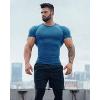 imageCOOFANDY Mens 3 Pack Workout T Shirts Short Sleeve Gym Bodybuilding Muscle Shirt Base Layer Fitness Tee TopsBlueWhiteDark Grey