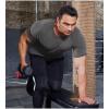imageCOOFANDY Mens 3 Pack Workout T Shirts Short Sleeve Gym Bodybuilding Muscle Shirt Base Layer Fitness Tee TopsBrownDark GreyBlack