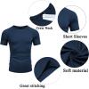 imageCOOFANDY Mens 3 Pack Workout T Shirts Short Sleeve Gym Bodybuilding Muscle Shirt Base Layer Fitness Tee TopsNavy Blue