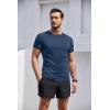 imageCOOFANDY Mens 3 Pack Workout T Shirts Short Sleeve Gym Bodybuilding Muscle Shirt Base Layer Fitness Tee TopsNavy Blue