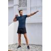 imageCOOFANDY Mens 3 Pack Workout T Shirts Short Sleeve Gym Bodybuilding Muscle Shirt Base Layer Fitness Tee TopsNavy Blue
