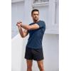 imageCOOFANDY Mens 3 Pack Workout T Shirts Short Sleeve Gym Bodybuilding Muscle Shirt Base Layer Fitness Tee TopsNavy Blue
