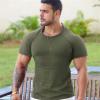 imageCOOFANDY Mens 3 Pack Workout T Shirts Short Sleeve Gym Bodybuilding Muscle Shirt Base Layer Fitness Tee TopsRedOlive GreenBlack