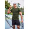 imageCOOFANDY Mens 3 Pack Workout T Shirts Short Sleeve Gym Bodybuilding Muscle Shirt Base Layer Fitness Tee TopsWhiteOlive GreenBlack