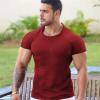 imageCOOFANDY Mens 3 Pack Workout T Shirts Short Sleeve Gym Bodybuilding Muscle Shirt Base Layer Fitness Tee TopsWine RedDark GreyBlack
