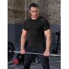 imageCOOFANDY Mens 3 Pack Workout T Shirts Short Sleeve Gym Bodybuilding Muscle Shirt Base Layer Fitness Tee TopsWine RedWhiteBlack