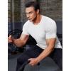 imageCOOFANDY Mens 3 Pack Workout T Shirts Short Sleeve Gym Bodybuilding Muscle Shirt Base Layer Fitness Tee TopsWine RedWhiteBlack