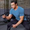 imageCOOFANDY Mens 3 Pack Workout T Shirts Short Sleeve Gym Bodybuilding Muscle Shirt Base Layer Fitness Tee TopsYellowLight BlueOlive Green
