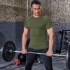 imageCOOFANDY Mens 3 Pack Workout T Shirts Short Sleeve Gym Bodybuilding Muscle Shirt Base Layer Fitness Tee TopsYellowLight BlueOlive Green