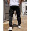 imageCOOFANDY Mens Cargo Joggers Drawstring Jogger Cargo Pants Fashion Tapered Pants with Multi PocketsBlack