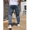 imageCOOFANDY Mens Cargo Joggers Drawstring Jogger Cargo Pants Fashion Tapered Pants with Multi PocketsDark Blue